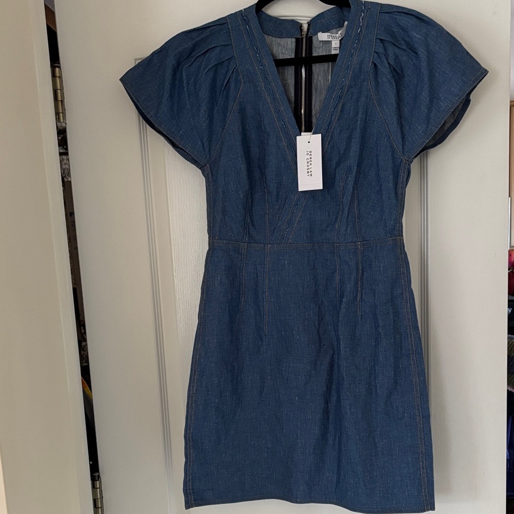 Derek Lam 10 Crosby Ladies blue Denim light dress-2